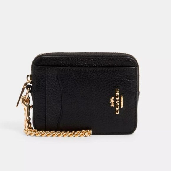 Coach Zip Card Case In Signature Canvas - Picture 2 of 3